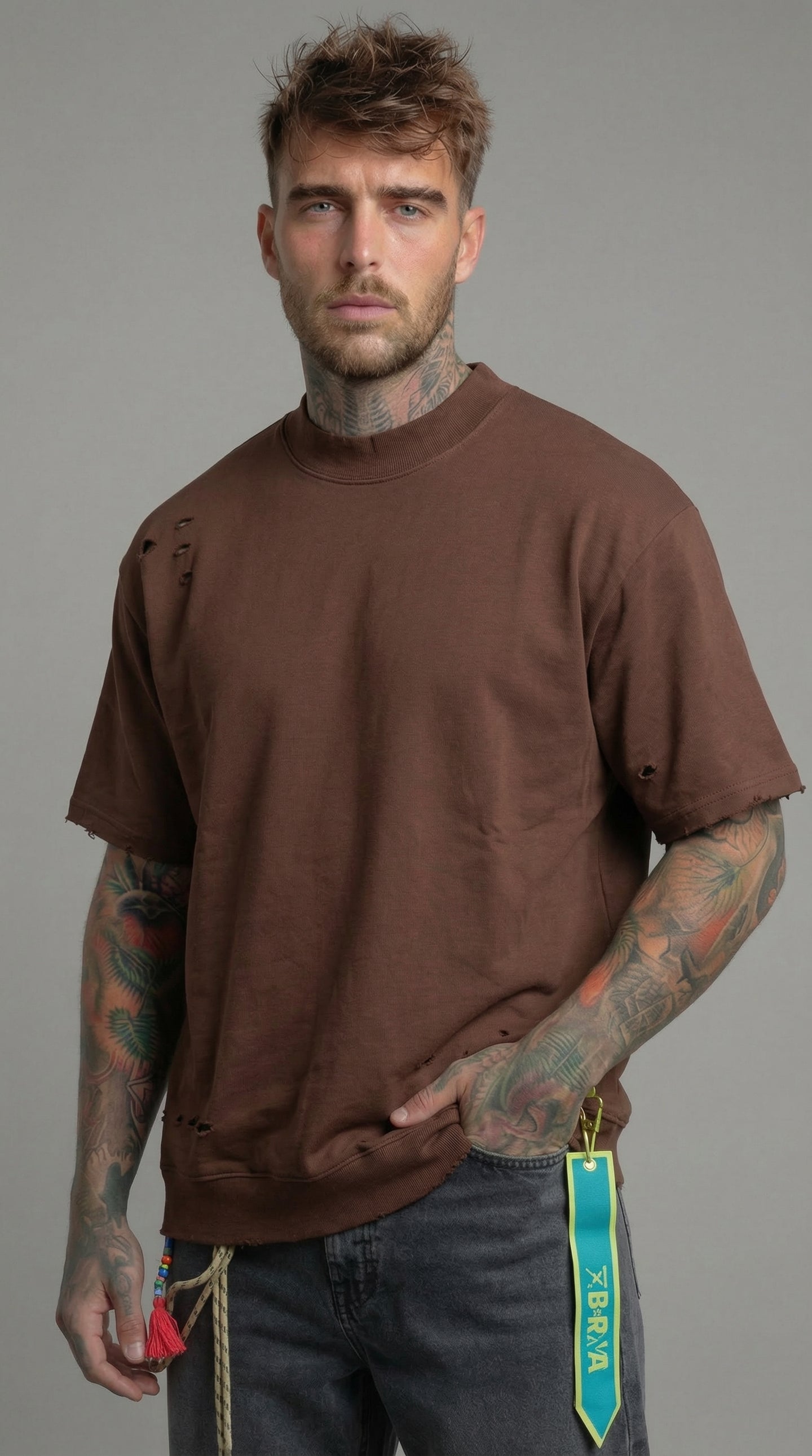 T-SHIRT FELPA DESTROY RELAXED  PIU' COLORI  - BERNA - ART. 261245