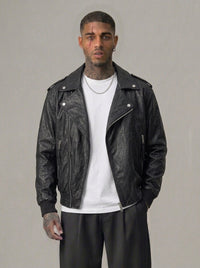 GIUBBINO BERNA CHIODO BOMBER OVER ECOPELE NERO ART 251094 1