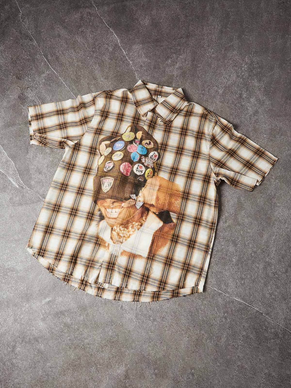 CAMICIA M/M CROPPED NOISSEY CAPP CON SPILLE