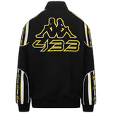 FELPA 222 BANDA SAACHIS 433 - KAPPA - ART. 361X4IW - COL. Black-white-yellow blazing
