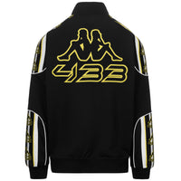 FELPA 222 BANDA SAACHIS 433 - KAPPA - ART. 361X4IW - COL. Black-white-yellow blazing