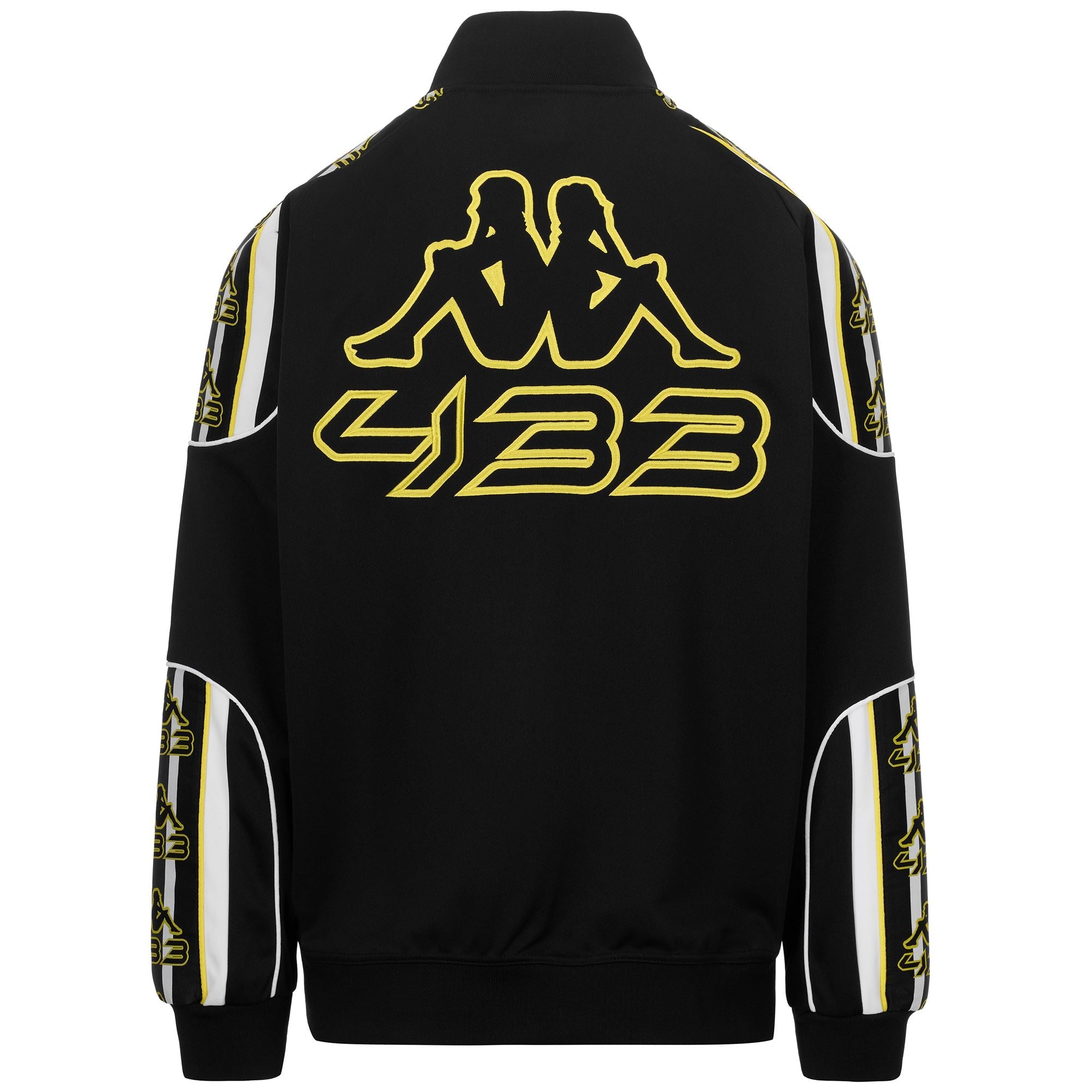 FELPA 222 BANDA SAACHIS 433 - KAPPA - ART. 361X4IW - COL. Black-white-yellow blazing