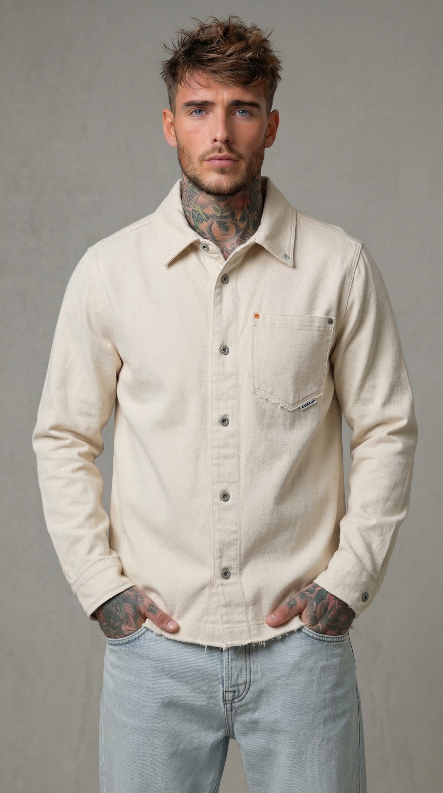 CAMICIA OVERSHIRT TAGLIO VIVO  - BERNA - ART. 261400 -30