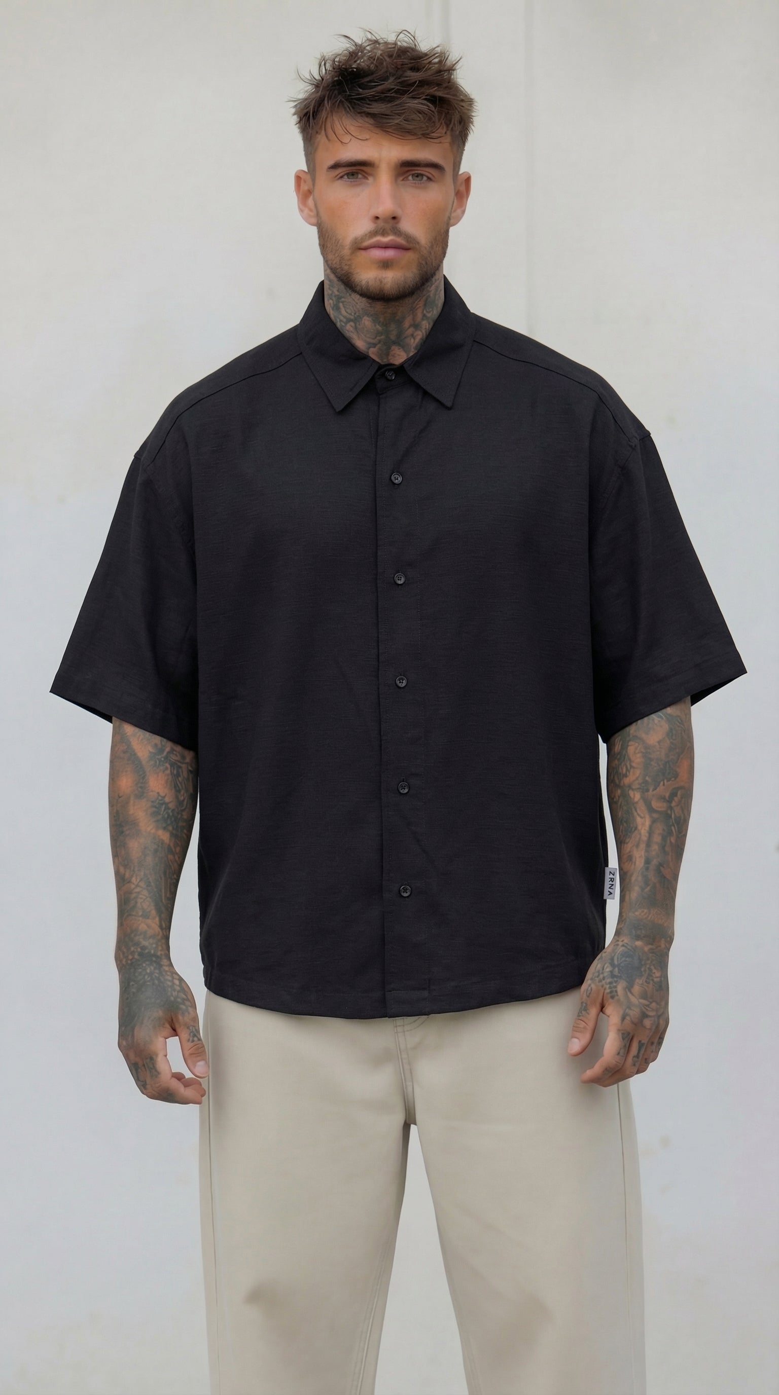CAMICIA MEZZA MANICA OLIVA - BERNA - ART. 261224