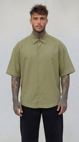CAMICIA MEZZA MANICA OLIVA - BERNA - ART. 261224