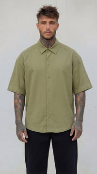 CAMICIA MEZZA MANICA OLIVA - BERNA - ART. 261224