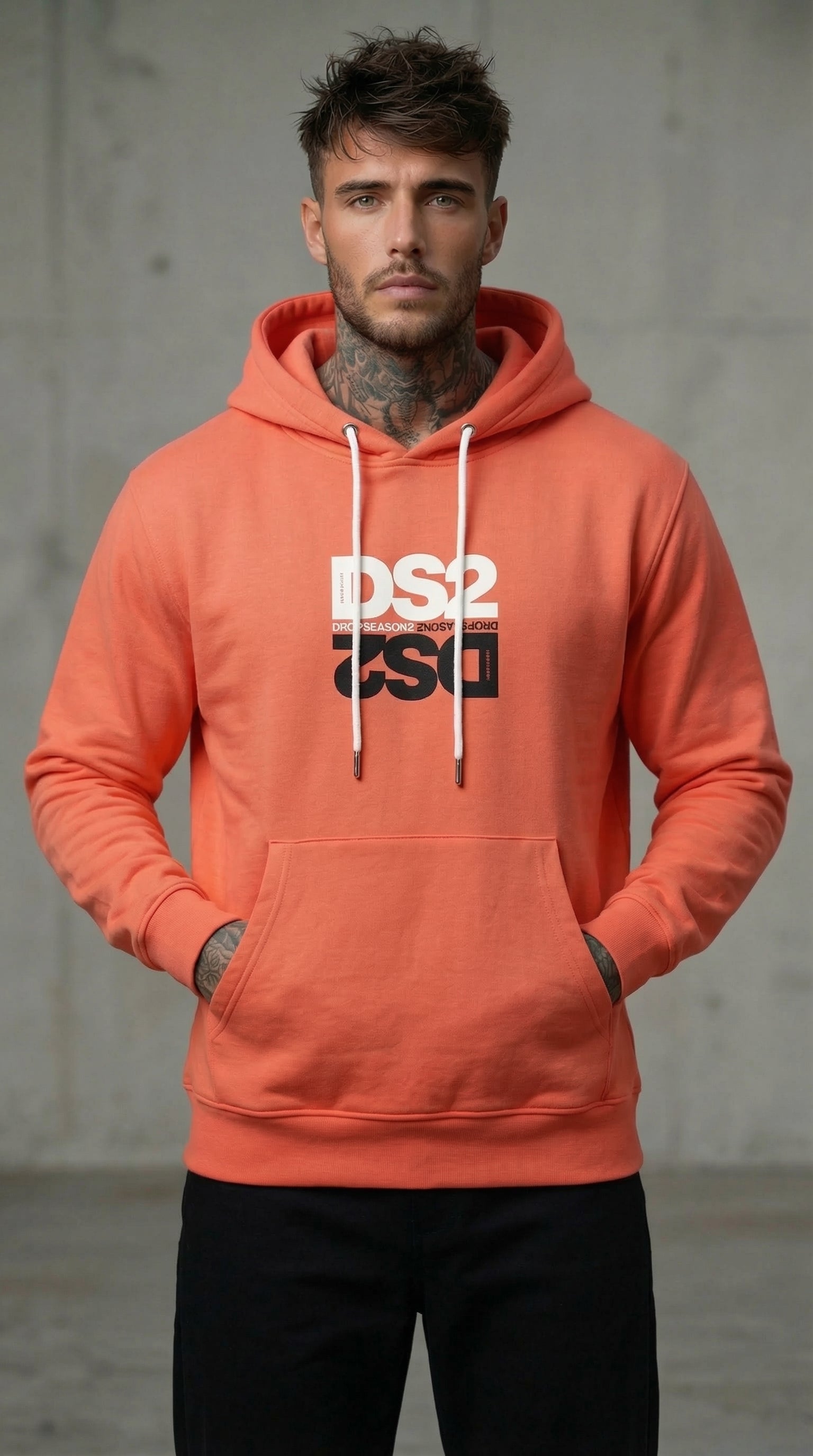 FELPA ARAGOSTA  CON CAPPUCCIO HOODIE - DS2 - ART. SS26253