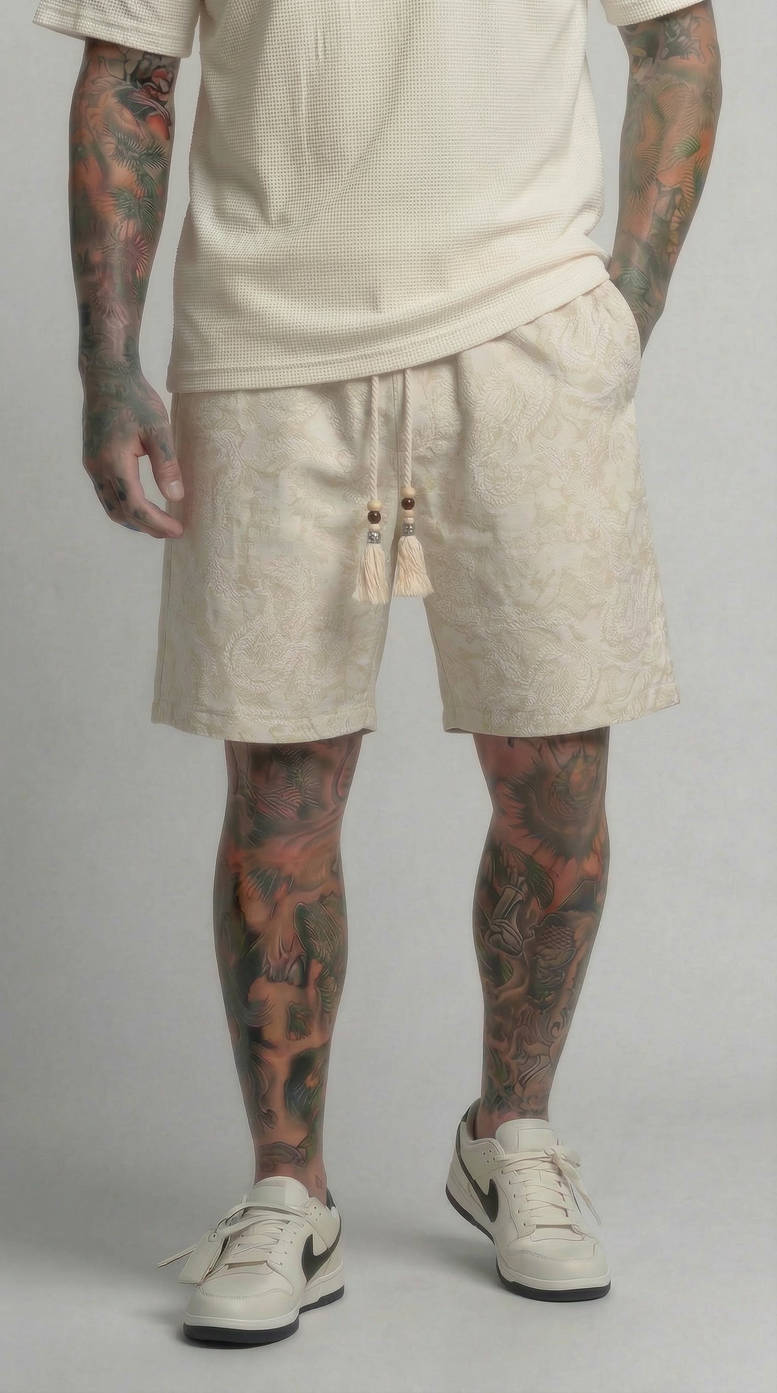 BERMUDA PAISLEY RICAMATO BEIGE CHIARO - BERNA - ART.261289-30