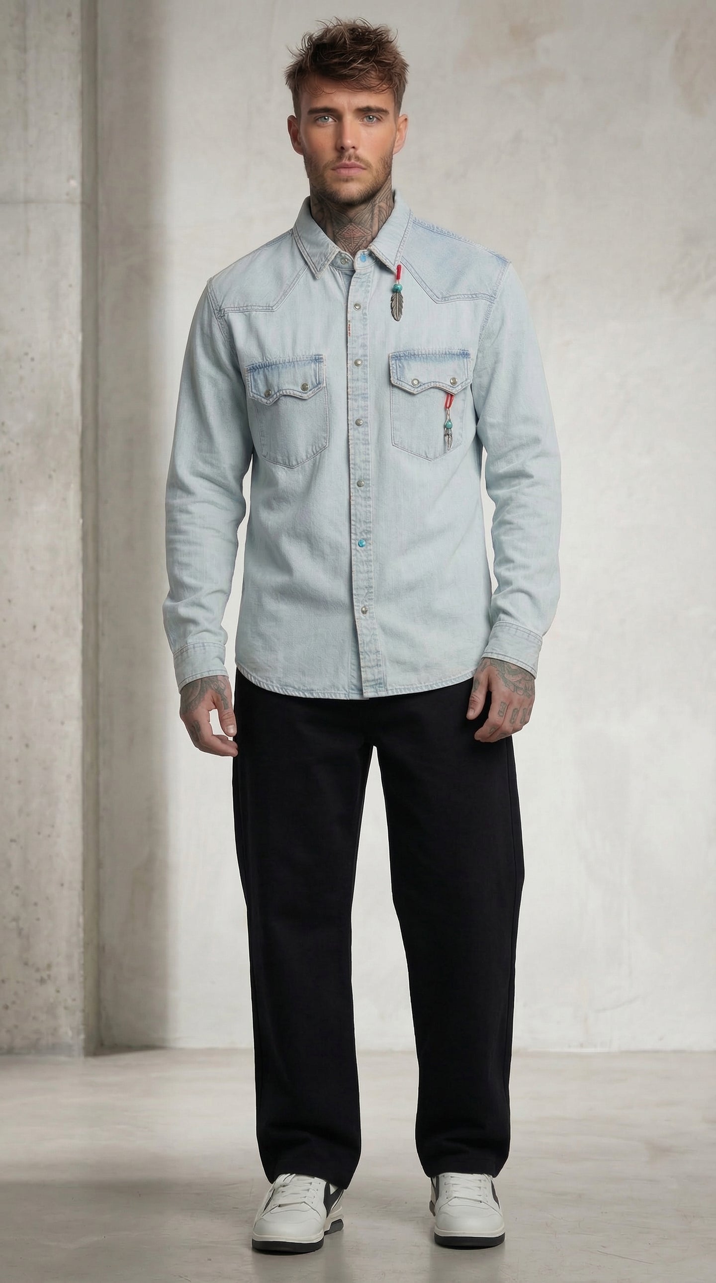 CAMICIA DENIM DESTROY  - BERNA - ART. 261259-30