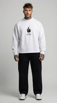 FELPA GIROCOLLO UOMO STAMPA DITO MEDIO  - BERNA - ART. 261082 - 2