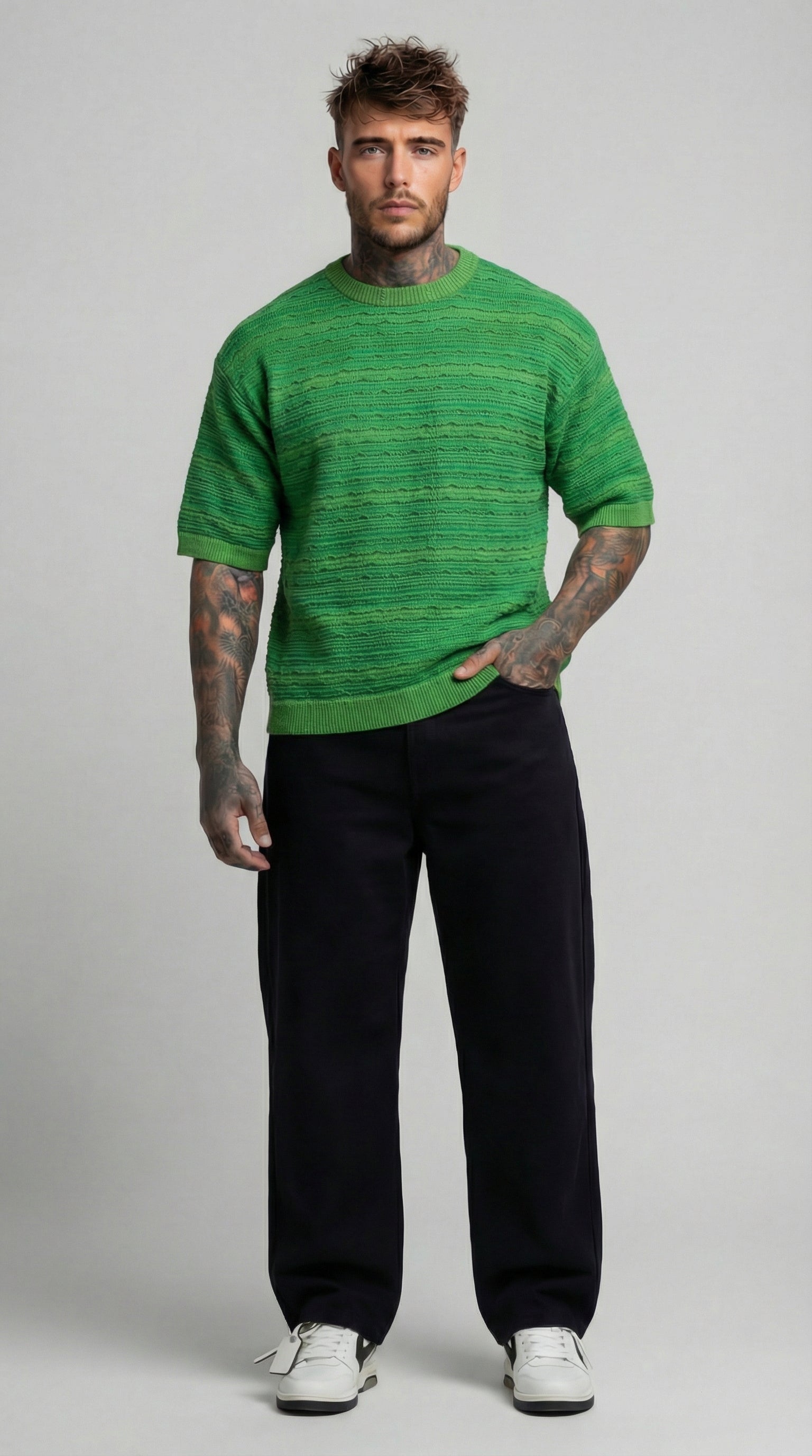 T-SHIRT UOMO IN MAGLIA DEVORE'  - BERNA - ART. 261013  PIU' COLORI