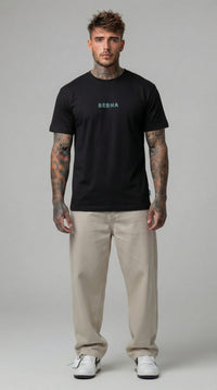 T-SHIRT NERA AQUILA AZTECA - BERNA - ART. 261078 -1