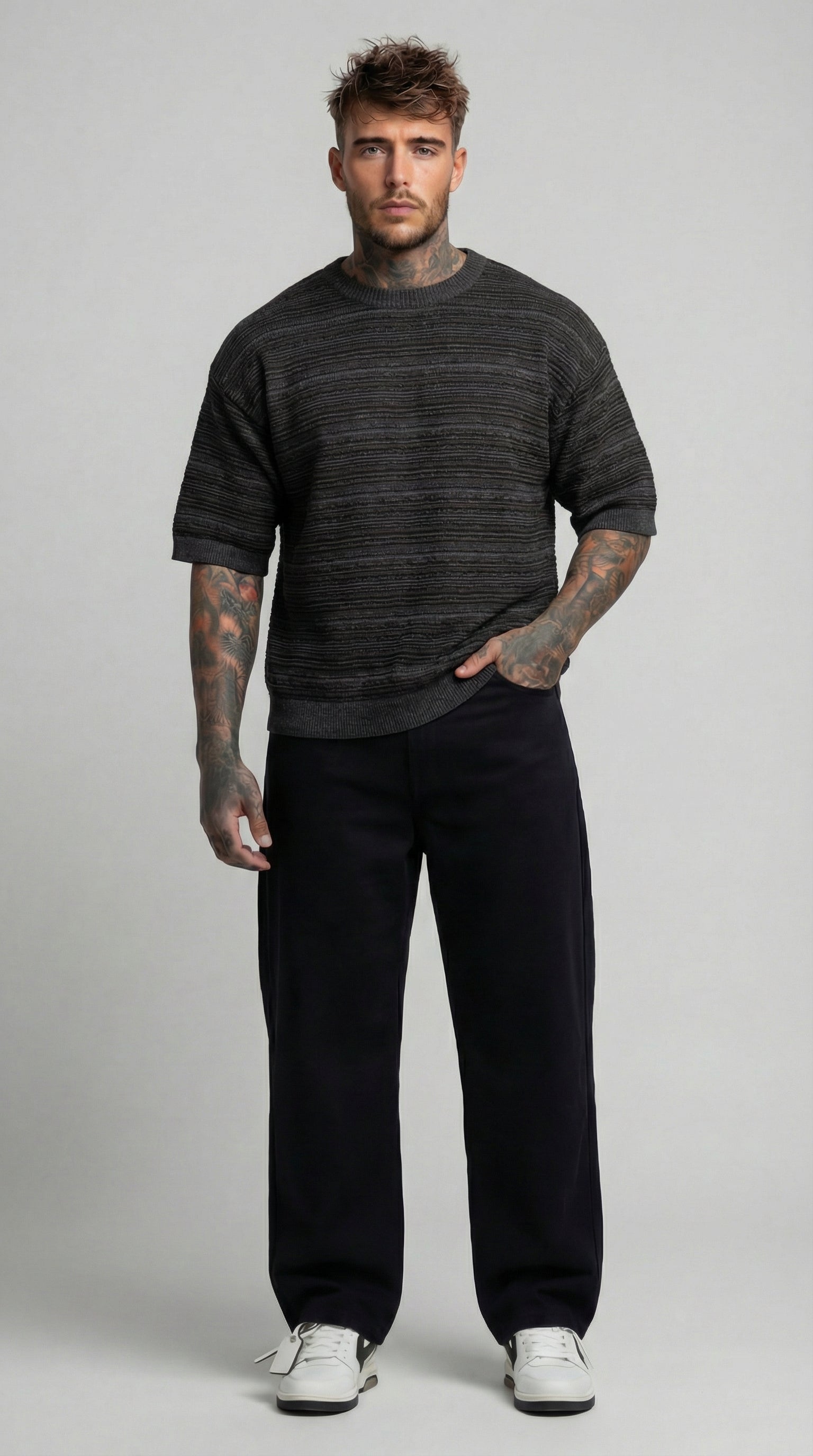 T-SHIRT UOMO IN MAGLIA DEVORE'  - BERNA - ART. 261013  PIU' COLORI