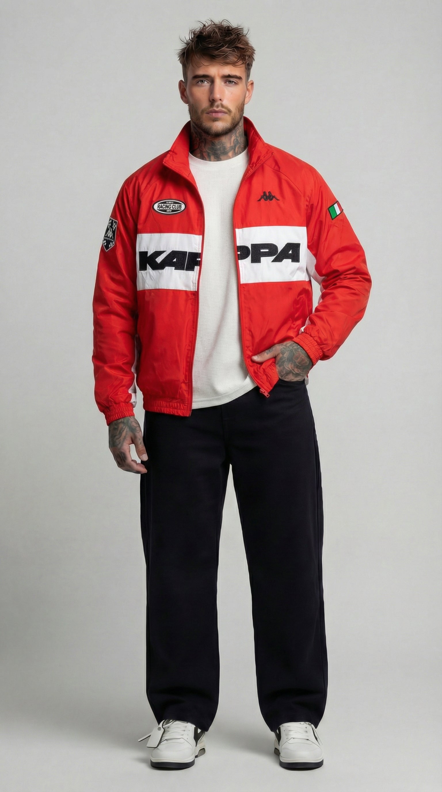 GIUBBINO  AUTHENTIC SULLIX - KAPPA - ART. 382568 W COL ROSSO