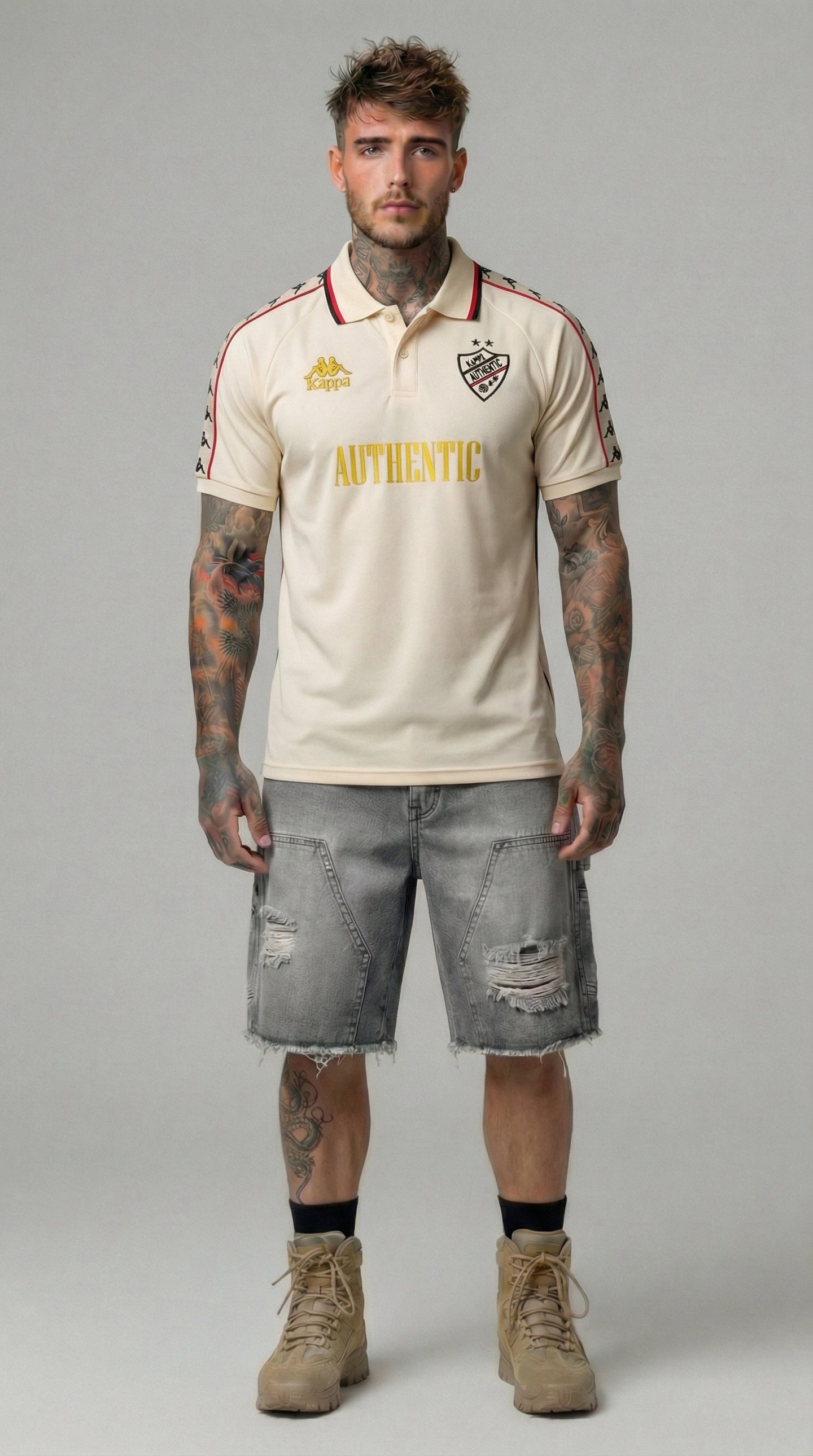 POLO MANICA CORTA BANDA STAFEN- KAPPA - ART. 38254 UW-  DUE COLORI