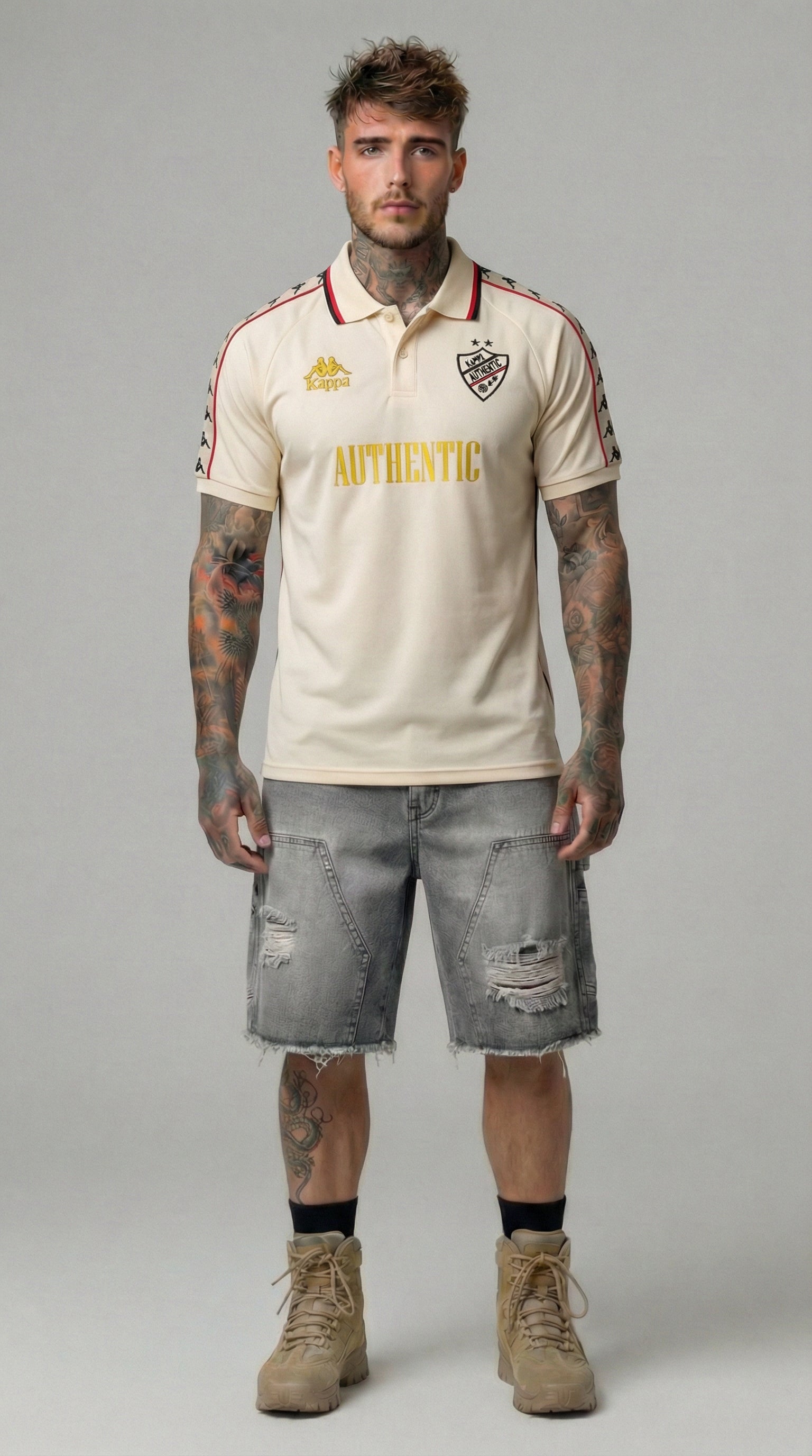 POLO MANICA CORTA BANDA STAFEN- KAPPA - ART. 38254 UW-  DUE COLORI