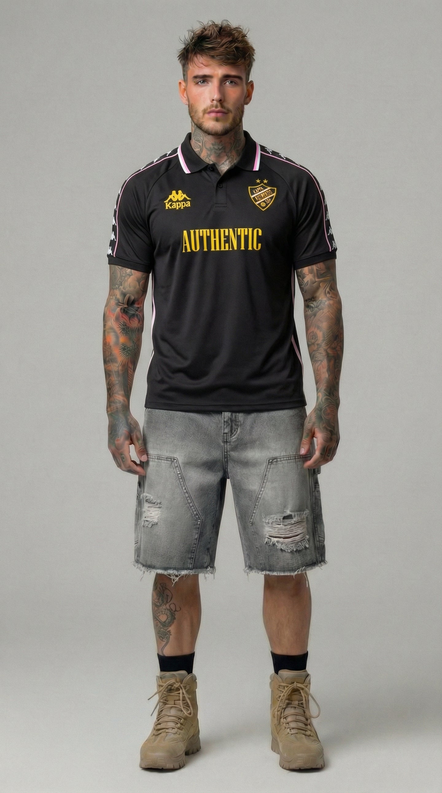 POLO MANICA CORTA BANDA STAFEN- KAPPA - ART. 38254 UW-  DUE COLORI