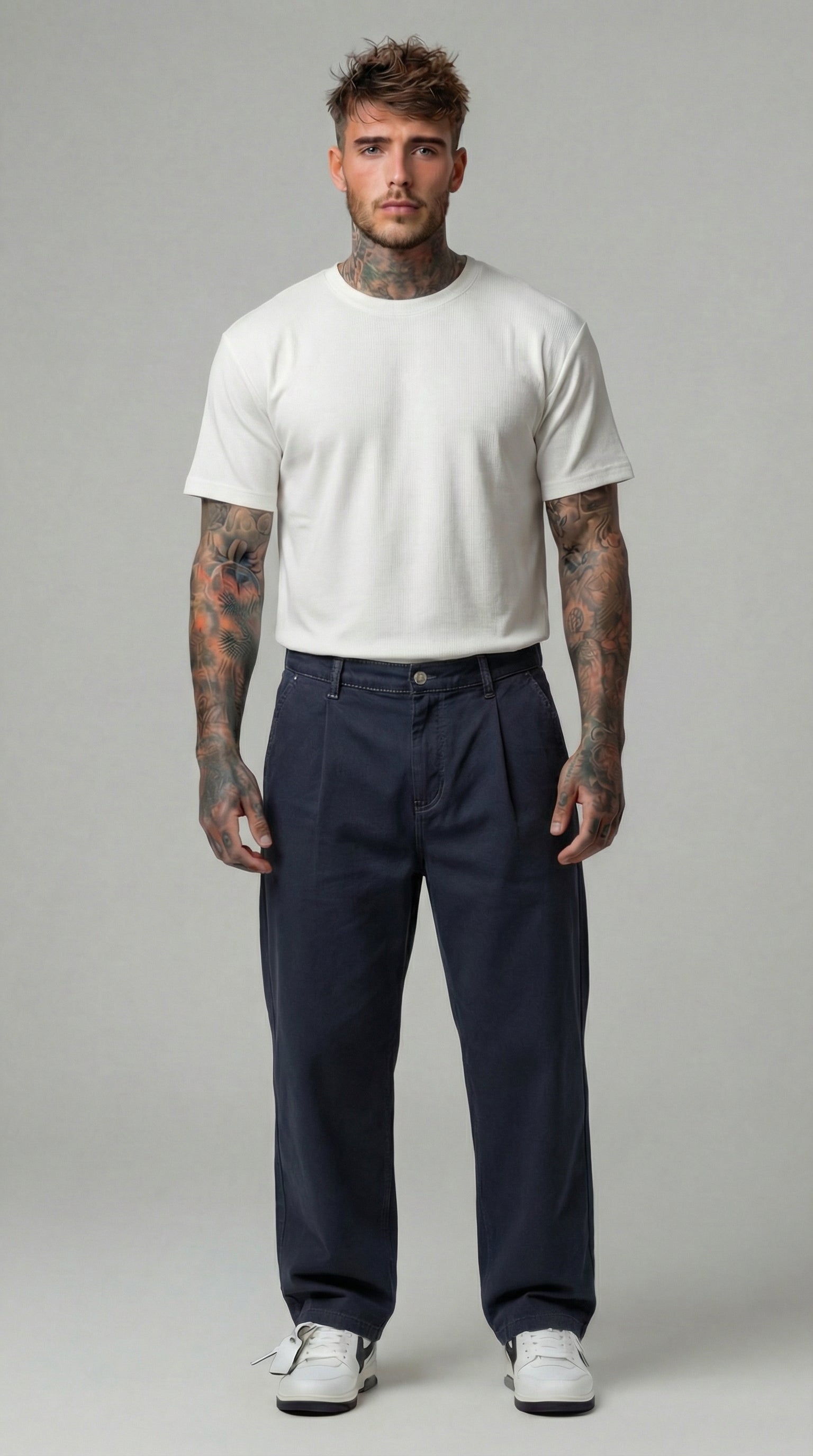 PANTALONE VERDE CHIARO CINTA DENIM  - BERNA - ART. 261390