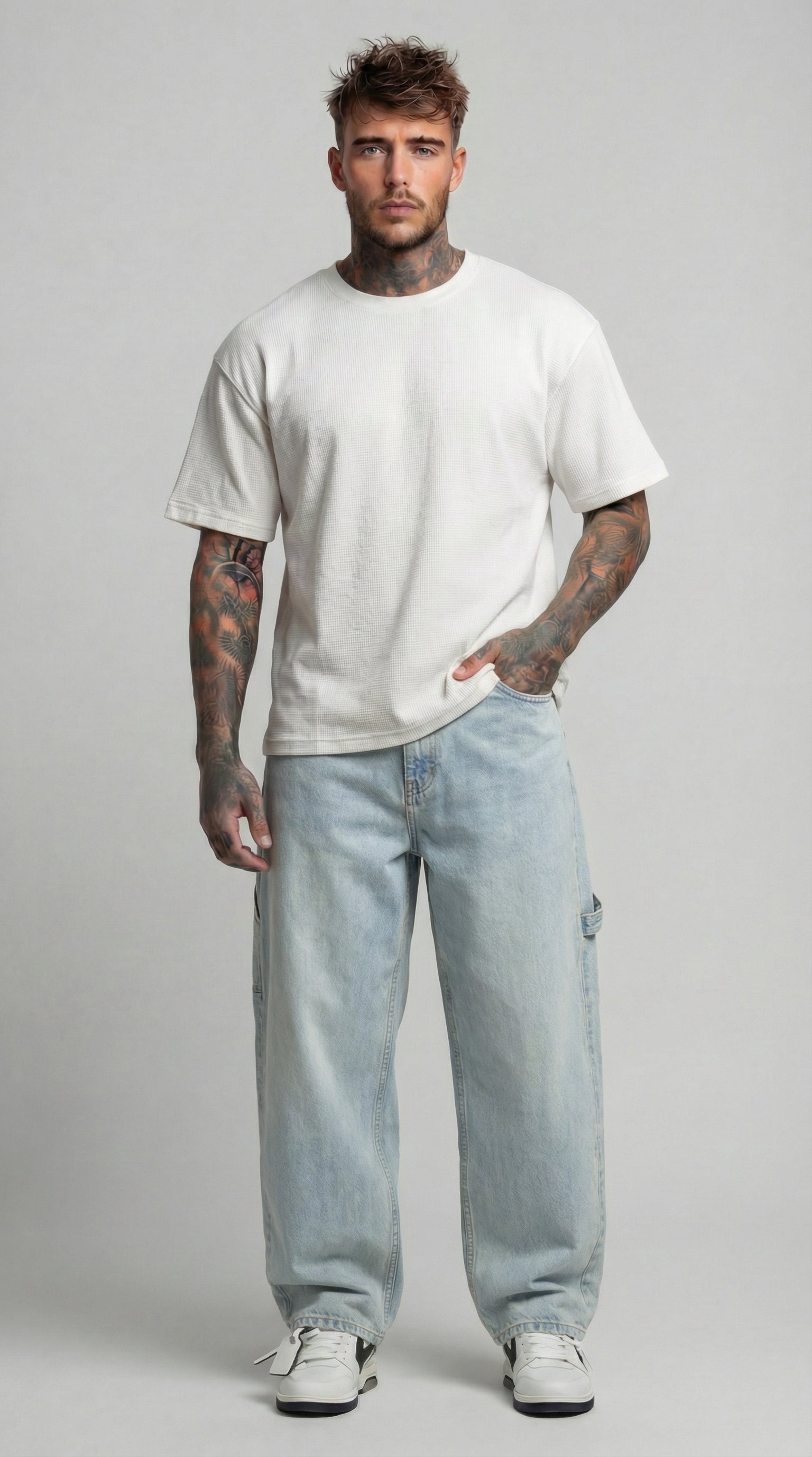 JEANS UOMO CARPENTER STRAIGHT  FIT LAVAGGIO BLEACH -  BERNA - ART. 261201 -30