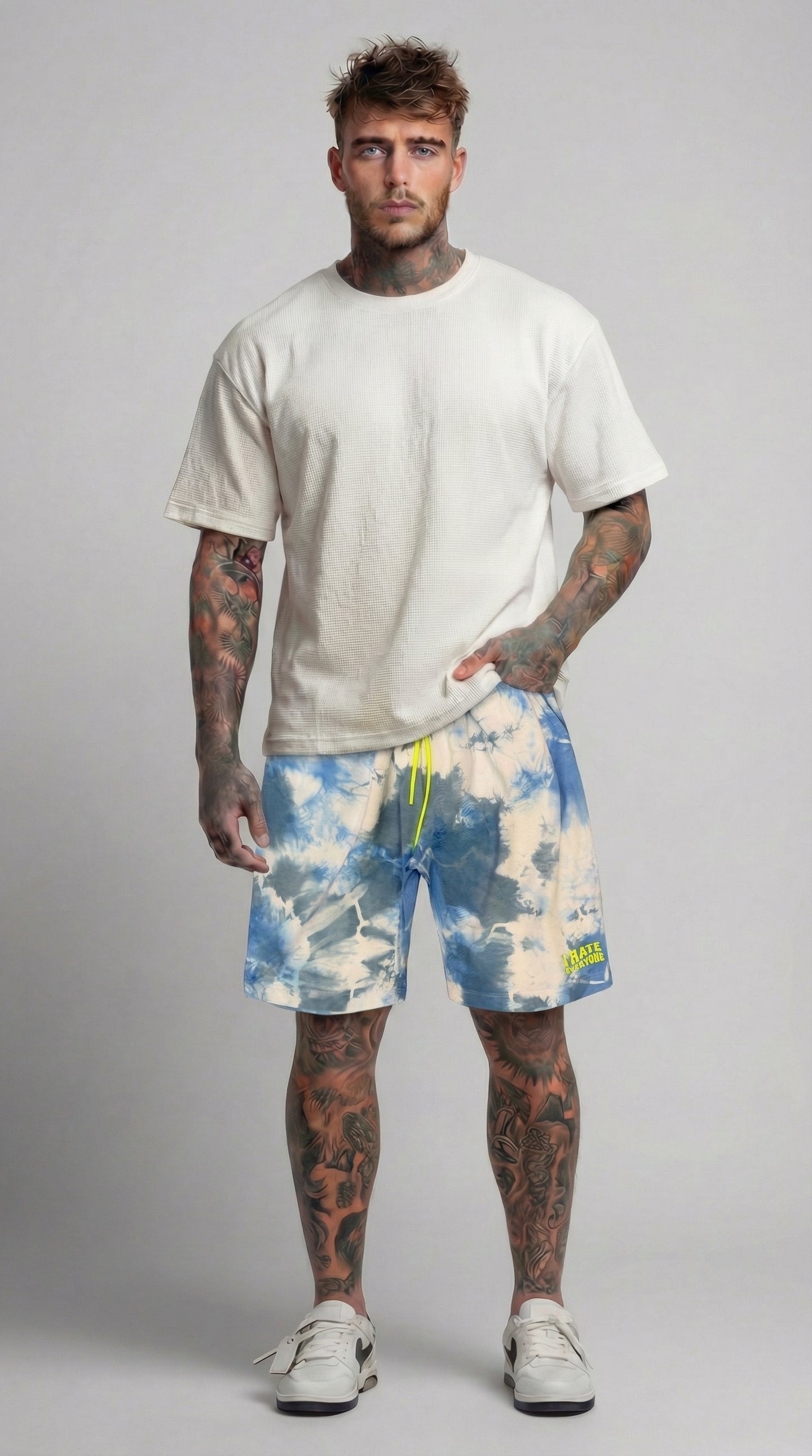 BERMUDA BAGGY TIE DYE  CELESTE    - BERNA - ART. 261064 -89