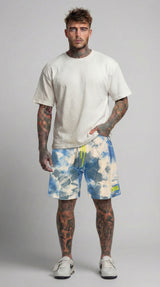 BERMUDA BAGGY TIE DYE  CELESTE    - BERNA - ART. 261064 -89