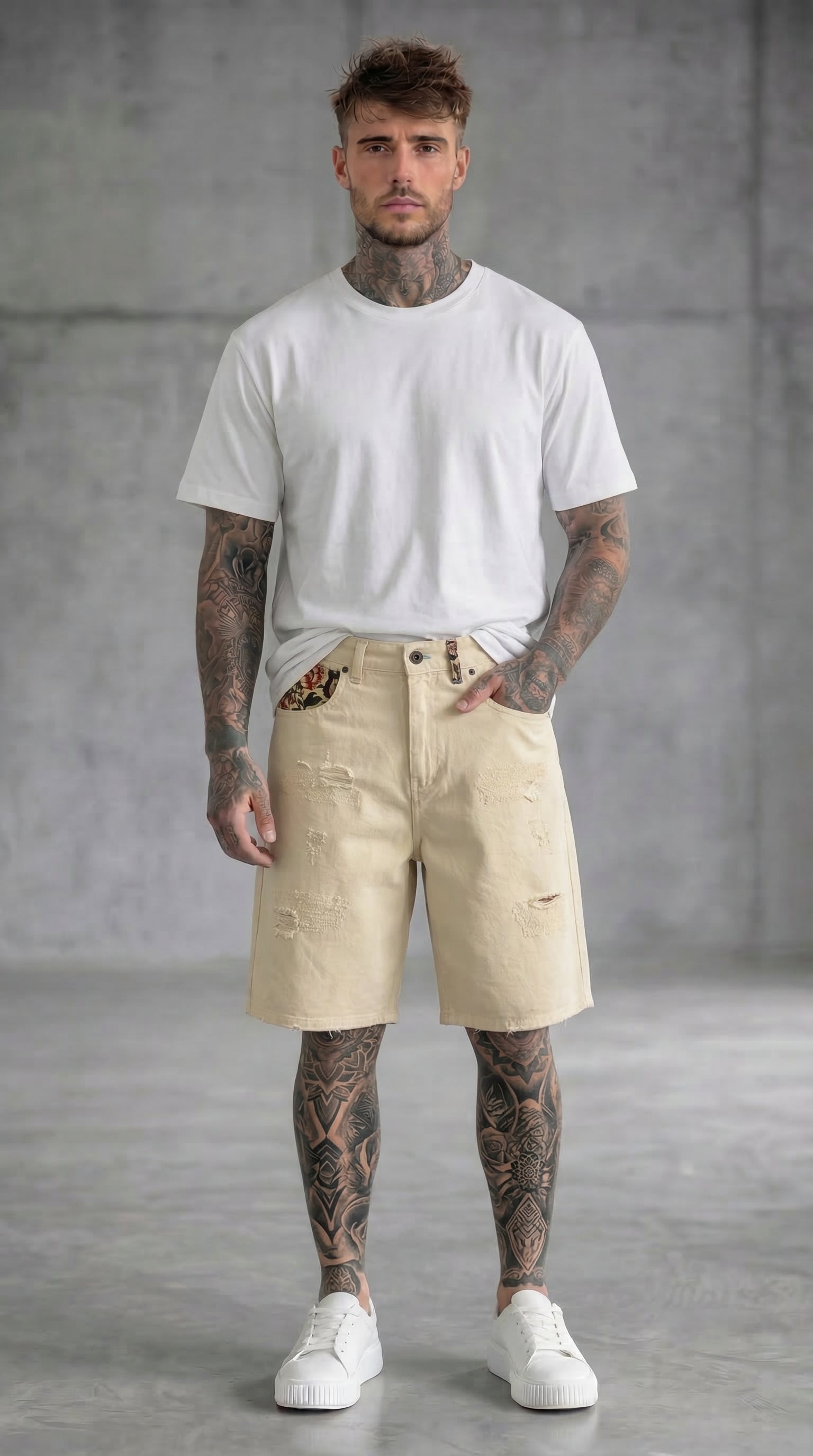 BERMUDA BOXY BAGGY FIT DENIM PIU' COLORI - BERNA - ART.261008