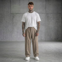 PANTALONE CON ELASTICO IN VITA FANGO - NEW JOB BRAND - ART. DANY