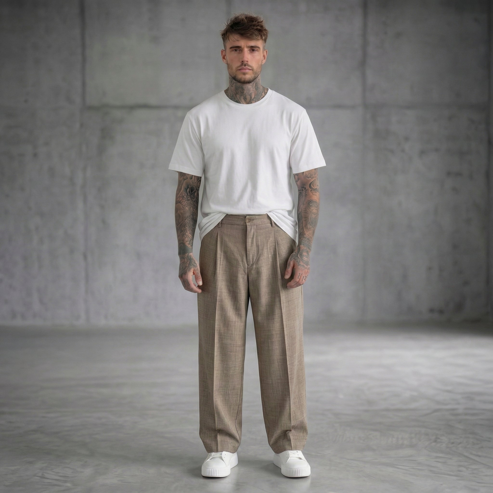 PANTALONE CON ELASTICO IN VITA FANGO - NEW JOB BRAND - ART. DANY