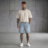 BERMUDA NEW JOB BRAND JEANS CHIARO MACCHIE E STRAPPI ART  NJB 22/1