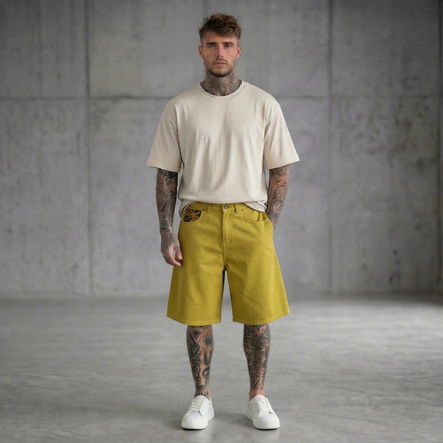 BERMUDA BAGGY DENIM VERDE CHIARO   - BERNA - ART.261011-52