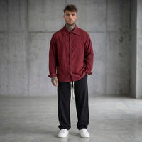 CAMICIA10 IN NYLON OVERSIZE - DAMN STUDIOS - ART. DAMN32 - COL. BORDEAUX