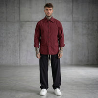 CAMICIA10 IN NYLON OVERSIZE - DAMN STUDIOS - ART. DAMN32 - COL. BORDEAUX