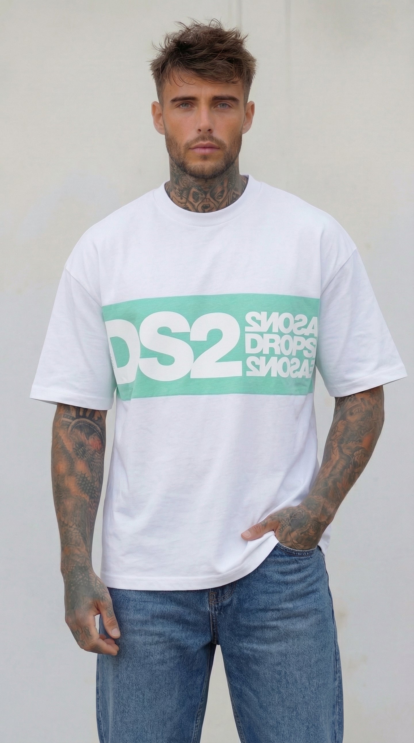 T-SHIRT CON INSERTO LOGATO  - PIU' COLORI  -DS2 - ART. SS26214