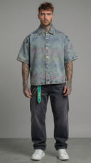 CAMICIA MM DENIM FLUO TRIANGOLI - BERNA - ART. 261231 -30