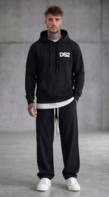 FELPA NERO CON CAPPUCCIO HOODIE - DS2 - ART. SS26274