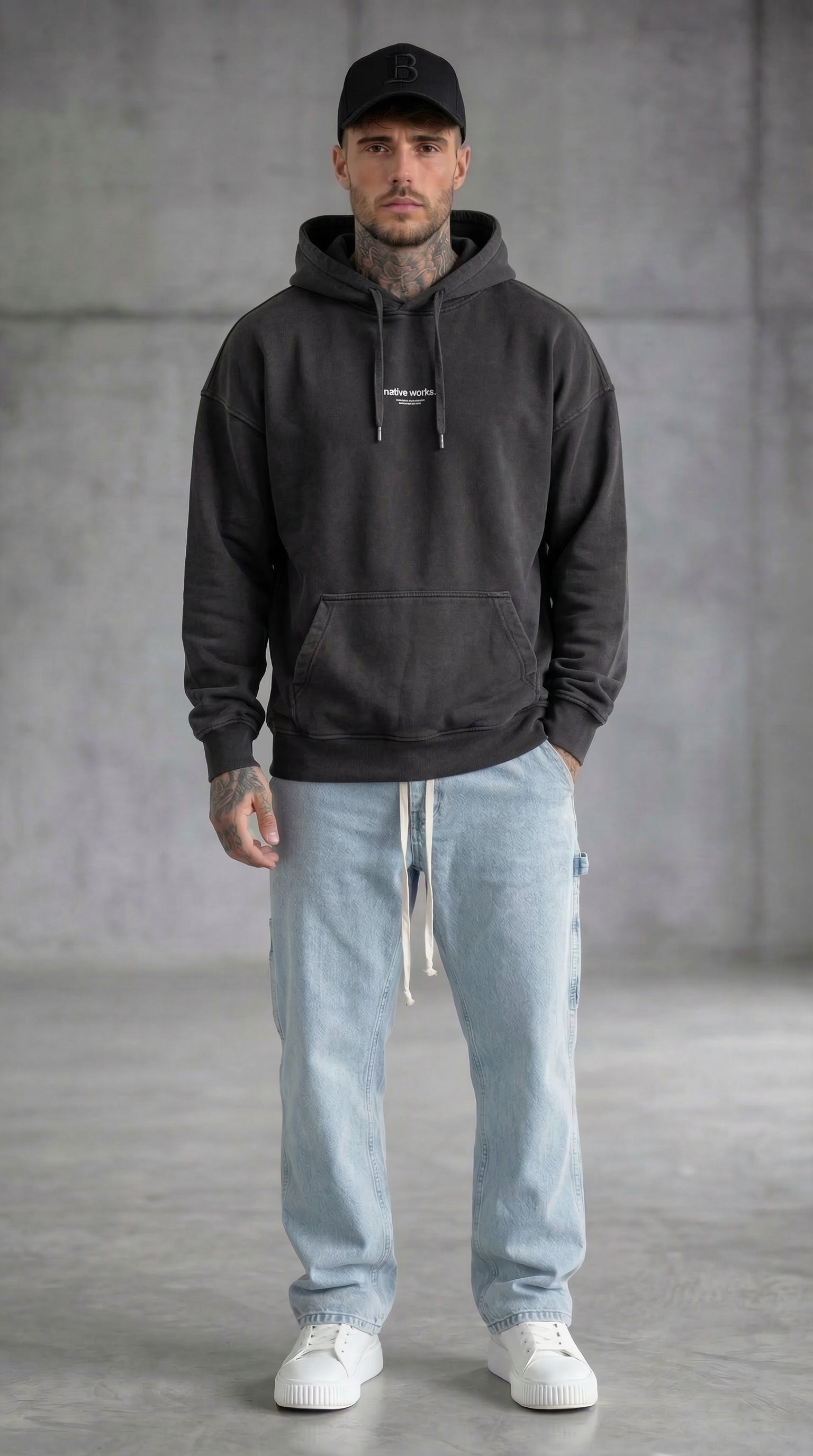 FELPA CON CAPPUCCIO - ONLY&SONS - ART. 22035001 - COL BLACK