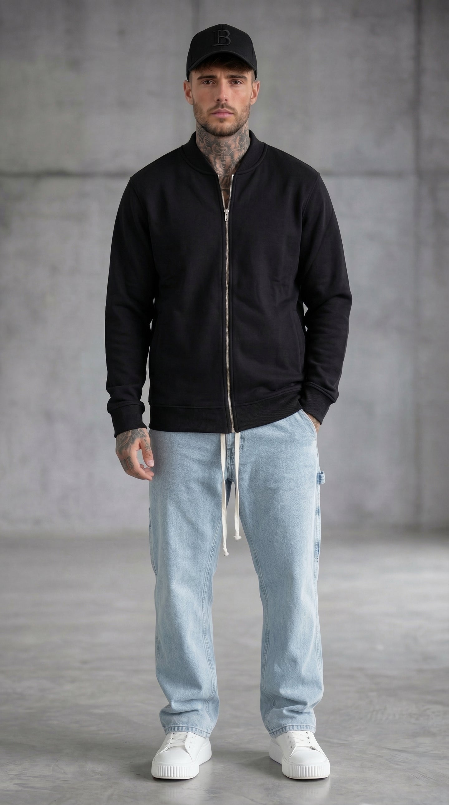 FELPA BOMBER CON ZIP - ONLY&SONS - ART. 22034247 - COL BLACK