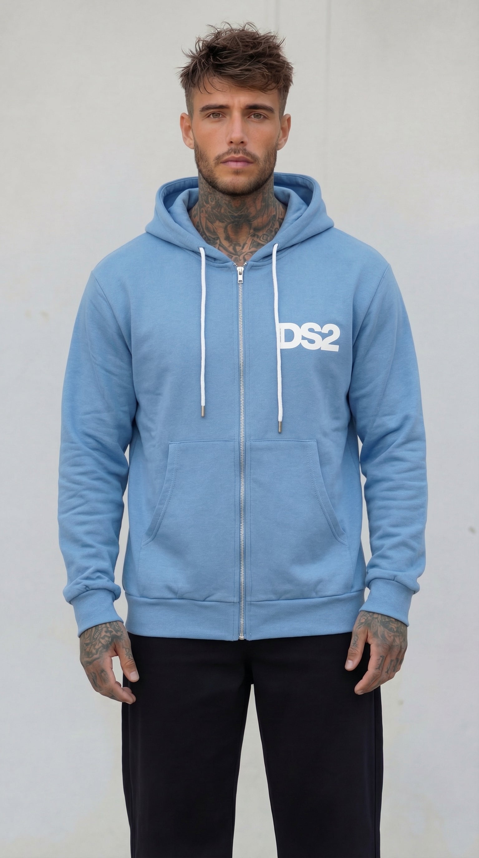 FELPA ZIP CON CAPPUCCIO PIU' COLORI - DS2 - ART. SS26271