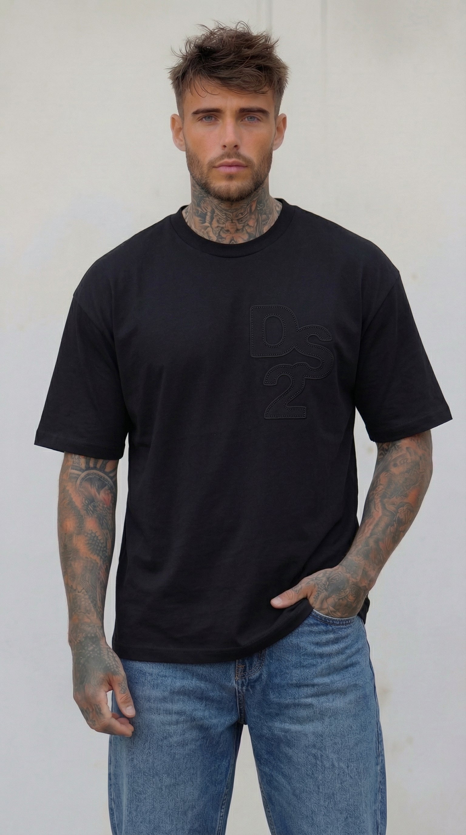T-SHIRT STAMPA IN STOFFA  PIU' COLORI  -DS2 - ART. SS26229