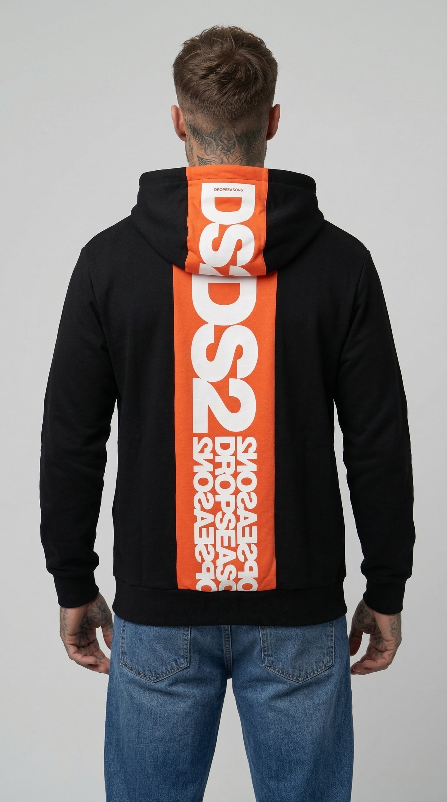 FELPA ZIP CON CAPPUCCIO PIU' COLORI  CON INSERTI - DS2 - ART. SS26210
