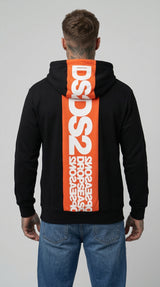 FELPA ZIP CON CAPPUCCIO PIU' COLORI  CON INSERTI - DS2 - ART. SS26210
