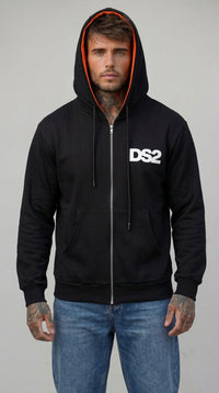 FELPA ZIP CON CAPPUCCIO PIU' COLORI  CON INSERTI - DS2 - ART. SS26210