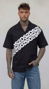 CAMICIA  MM BOWLING  NERO  CON BIG STAMPA DS2 - ART SS26260