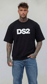 T-SHIRT FELPA CON LOGO BIG -  NERO  - DS2 - ART. SS26280