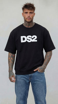 T-SHIRT FELPA CON LOGO BIG -  NERO  - DS2 - ART. SS26280