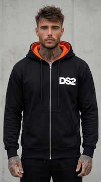 FELPA ZIP CON CAPPUCCIO PIU' COLORI  CON INSERTI - DS2 - ART. SS26210