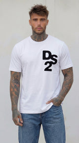T-SHIRT STAMPA IN STOFFA  PIU' COLORI  -DS2 - ART. SS26229