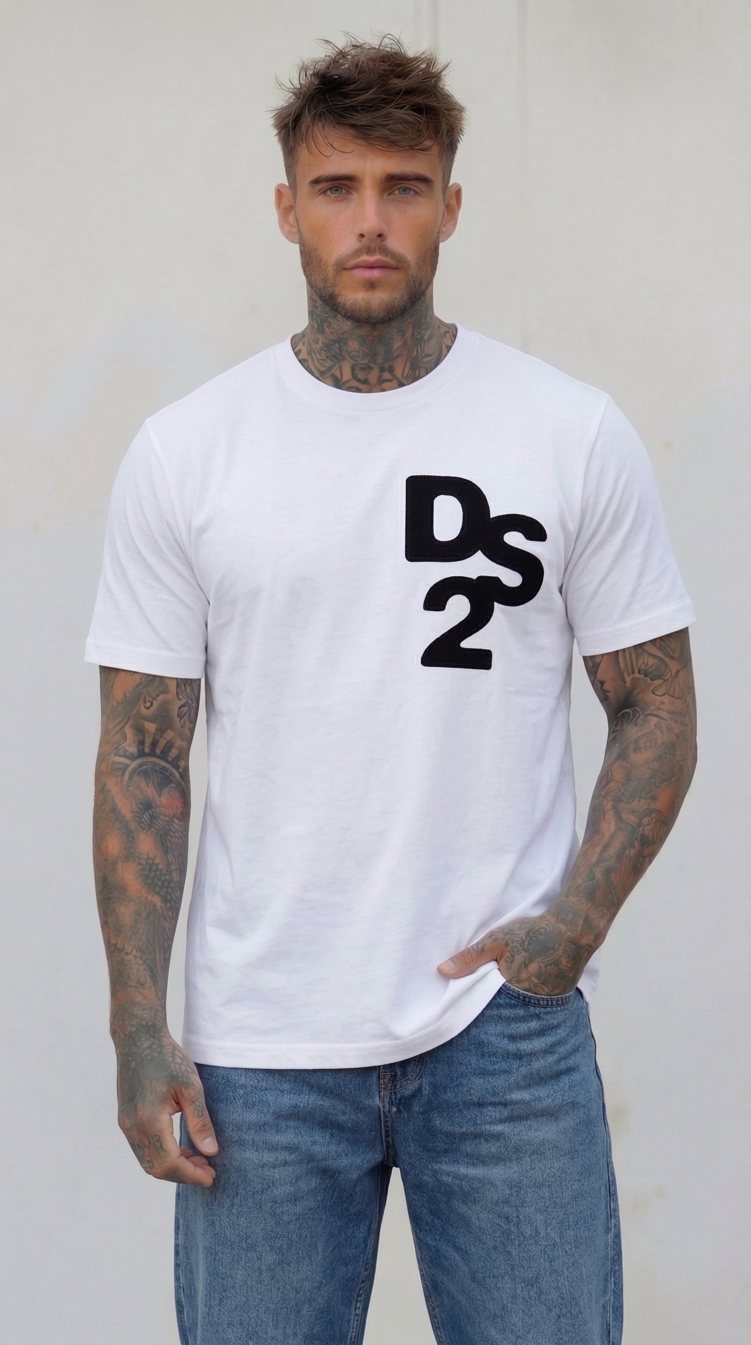T-SHIRT STAMPA IN STOFFA  PIU' COLORI  -DS2 - ART. SS26229