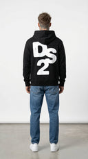 FELPA NERO CON CAPPUCCIO HOODIE - DS2 - ART. SS26231