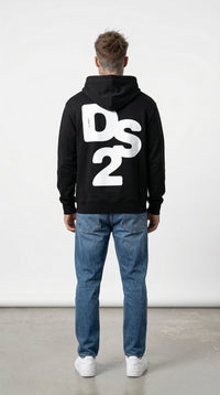 FELPA NERO CON CAPPUCCIO HOODIE - DS2 - ART. SS26231